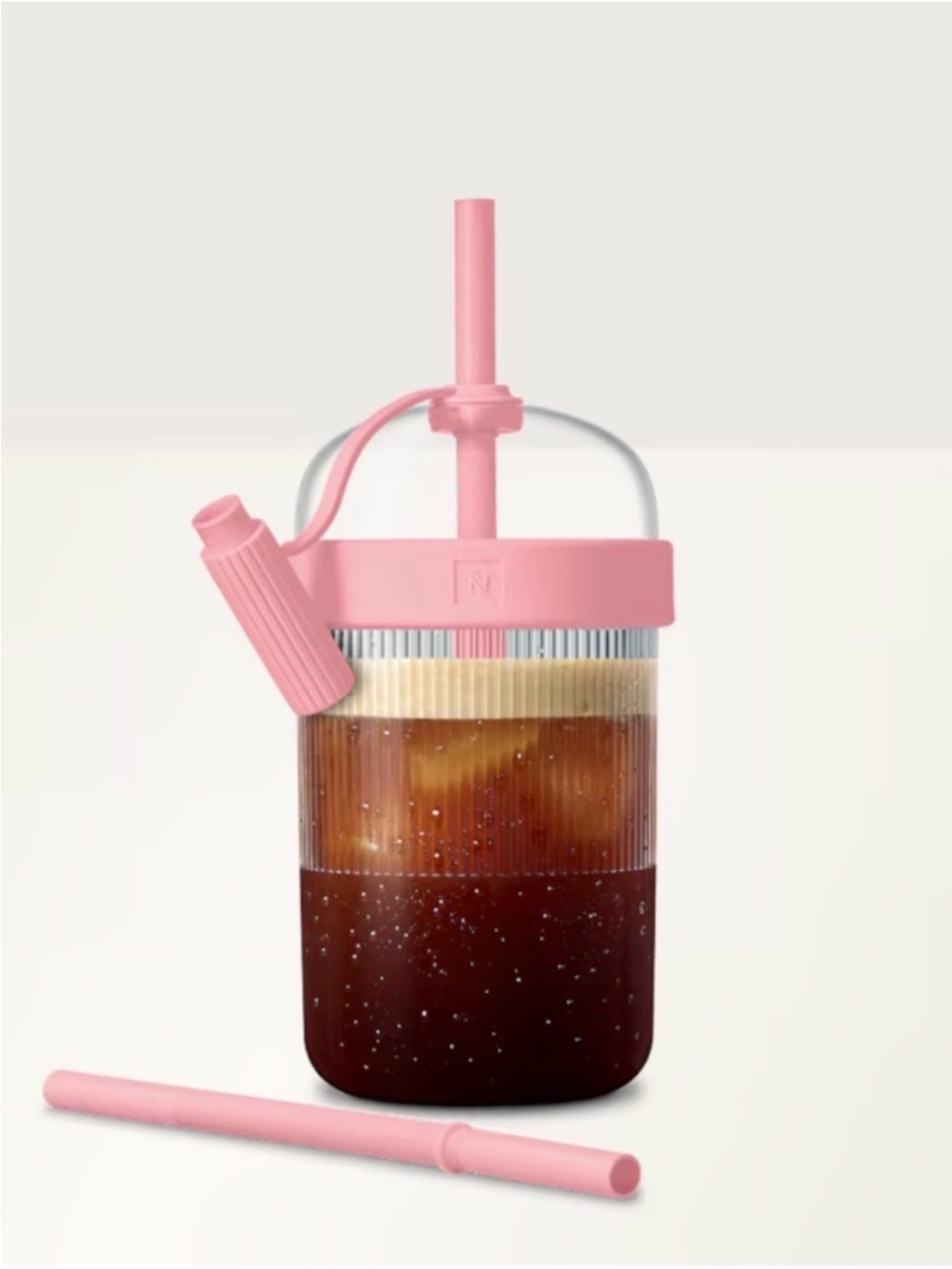 NWT Nespresso Limited Edition Iced Tumbler (Pink with extra straw)